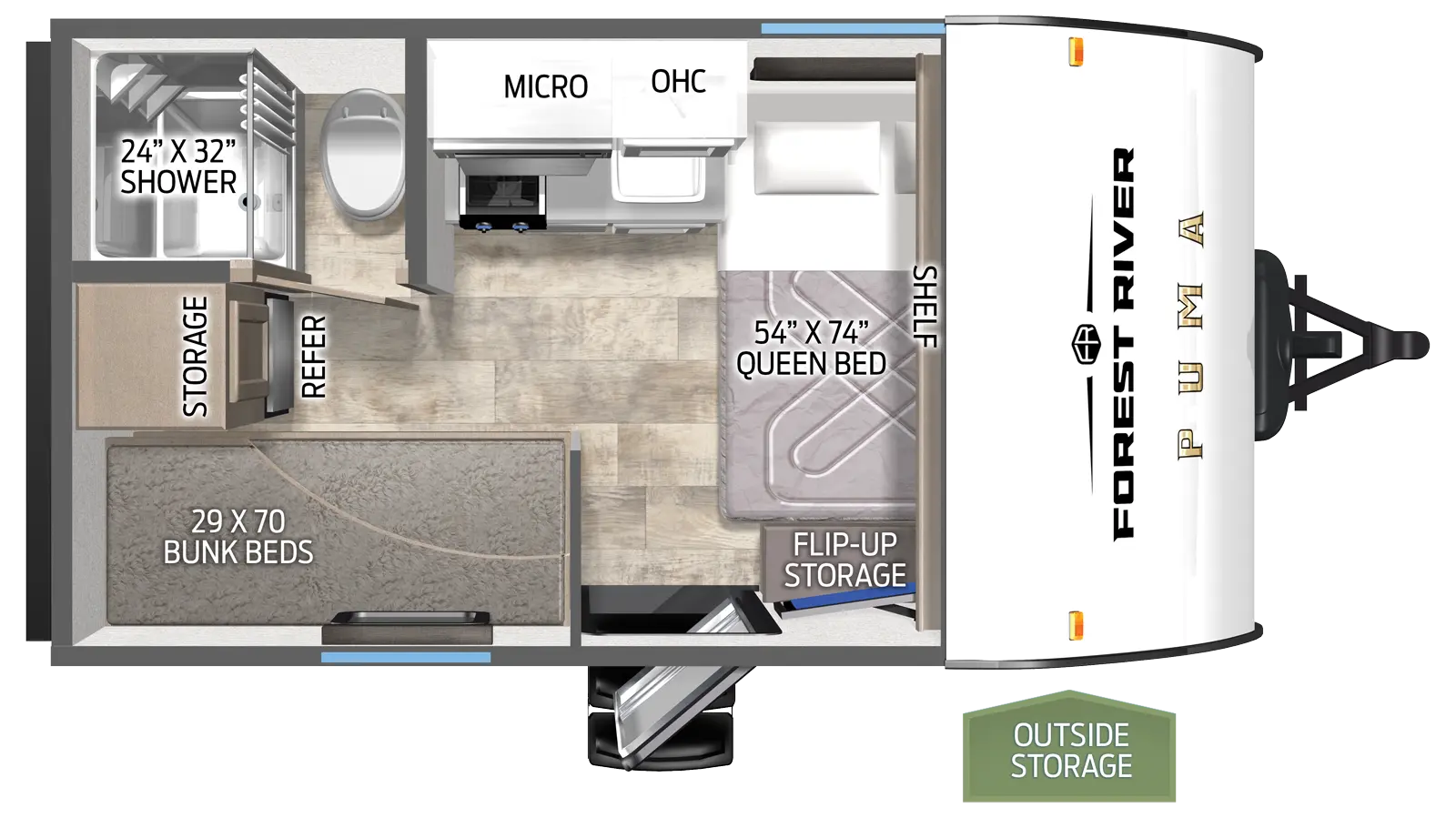 Puma Camping Edition 122BHCE Floorplan